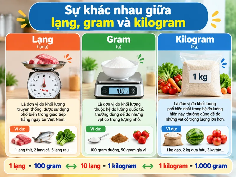 Gram và kilogram là những đơn vị phổ biến trong hệ đo lường quốc tế, được sử dụng rộng rãi hiện nay.