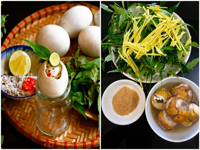 Trứng vịt lộn cung cấp protein, năng lượng, vitamin và khoáng chất nhưng cần được dùng với khẩu phần phù hợp để cân bằng dinh dưỡng.