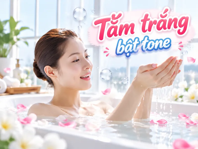 Tắm trắng bật tone là phương pháp chăm sóc da giúp cải thiện vẻ ngoài sáng mịn và đều màu